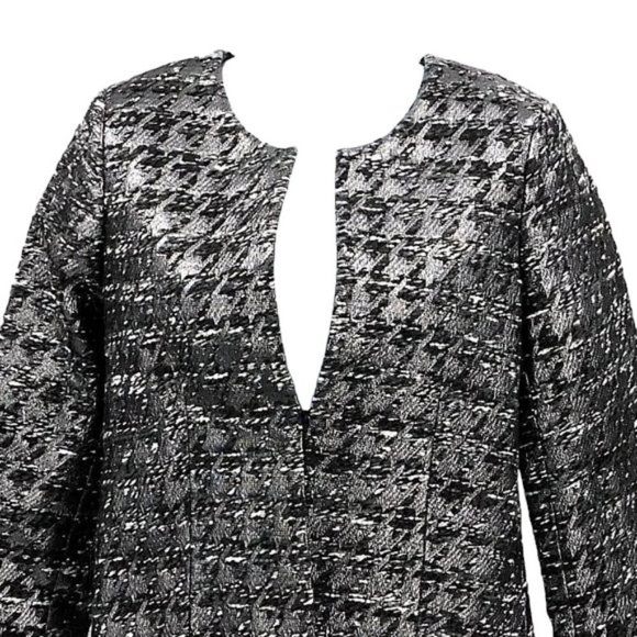 NWT J. Crew "Phoebe" Wool- Metallic Houndstooth Jacket - Picture 3 of 10